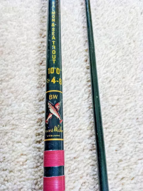 Vintage fishing Harnell Fly 8 ft Rod from Venice, California 2 piece black  & red