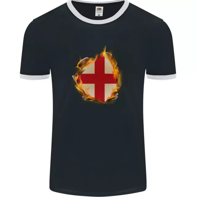 Il st Georges Croce Inglese Bandiera Inghilterra Uomo Ringer Fotl