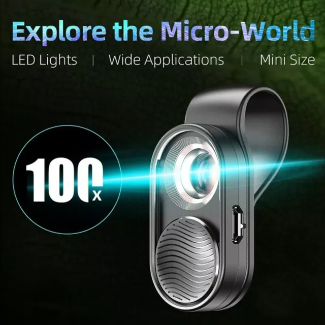 APEXEL Mini 100x Microscope Lens Mobile Phone Macro Lens For All Smartphone
