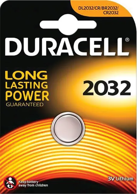 Duracell Electronics DL2032/CR/BR2032/CR2032 Coin Cell 3 V Lithium Battery