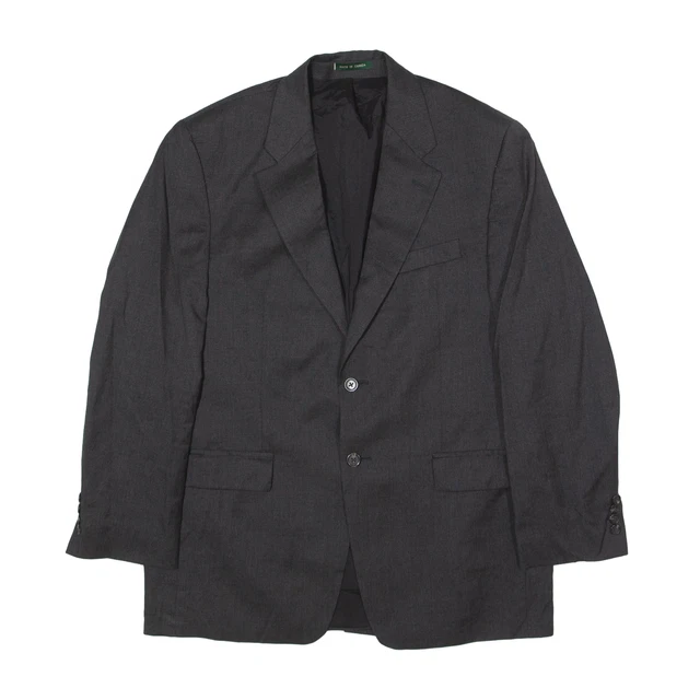 MACY'S Blazer Giacca Grigia Lana Uomo L