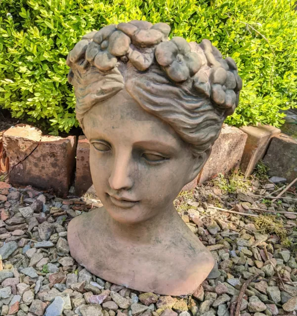 Pflanzbüste Pflanzkopf Femme Buste Bac à Plantes Antique Cottage Style Neuf