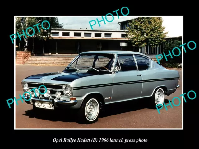 Old Large Historic Photo Of 1966 Opel Rallye Kadett Launch Press Photo 1