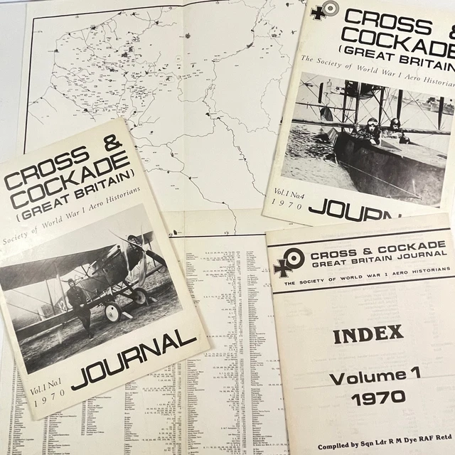 CROSS & COCKADE GREAT BRITAIN JOURNAL 1970 Vol 1 complete + Map & Index