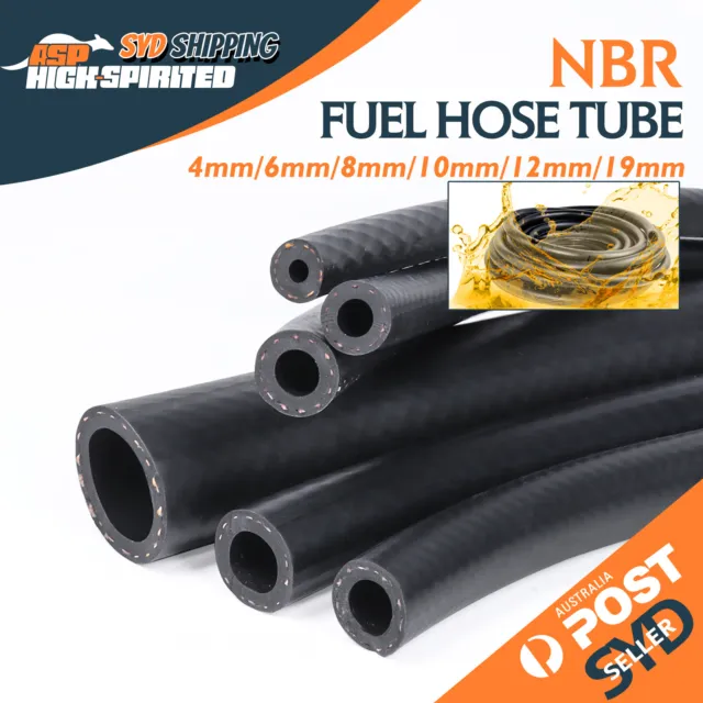 Sturdy Rubber Oil Hose Petrol Fuel Line Tubing Anti- High Pressure Temp UV Wear