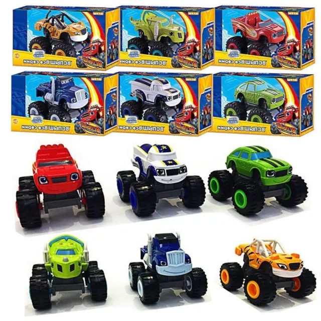 6x Blaze and the Monster Machines Vehicles Kid Toy Racer Cars Trucks Set