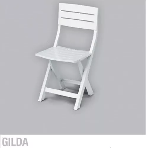 Sedia Plastica Pieghevole In Resina 100% - Modello Gilda  - Colore Bianca