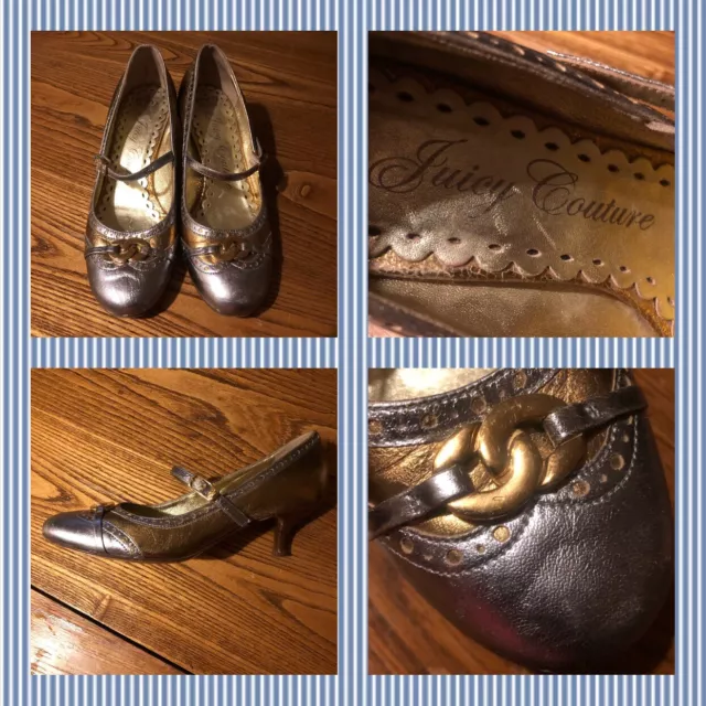 Scarpe Juicy Couture metallizzate Mary Jane taglia 6 39 donna made in Italy
