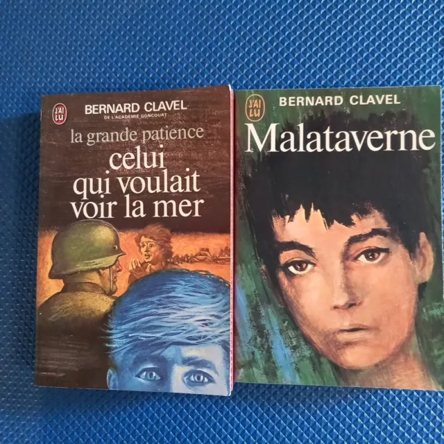Bernard Clavel Lot De 2 Livres J'ai Lu Malataverne La Grand Patience Bon Etat