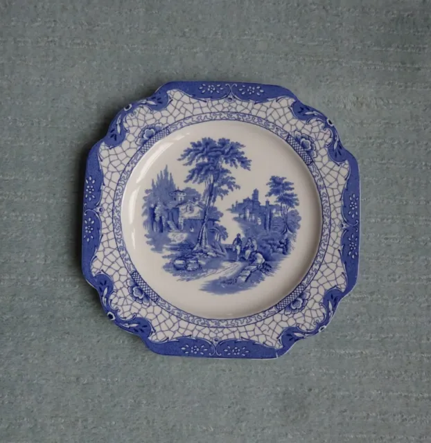 Adamsware Landscape design, Blue and White Plate 9"