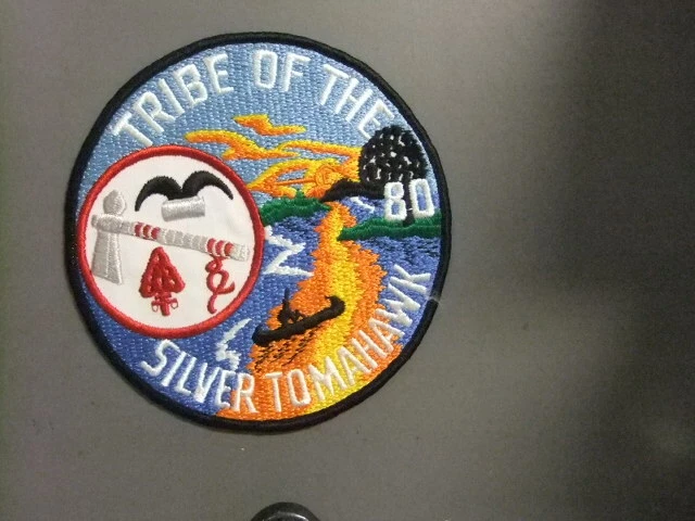 Boy Scout OA Silver Tomahawk Lodge 80 Jacket Patch 8222AA