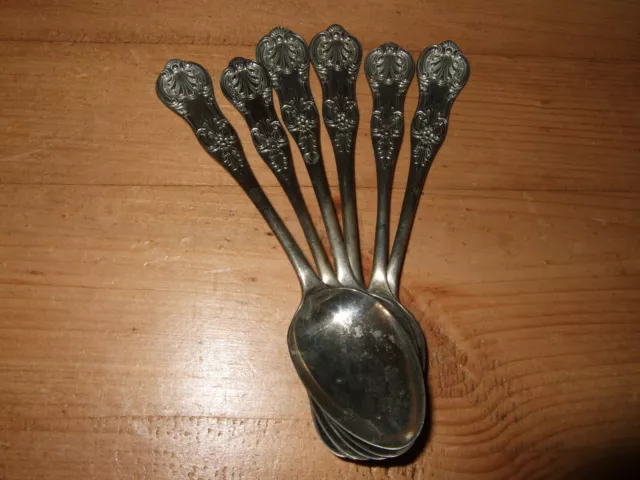 Set 6 King/Queens Pattern EPNS Tea Spoons