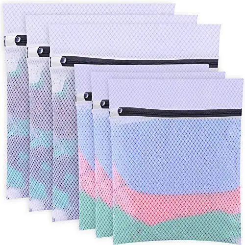 Set of 6 Mesh Laundry Bags for cloths Upgraded Bags for Storage Organization