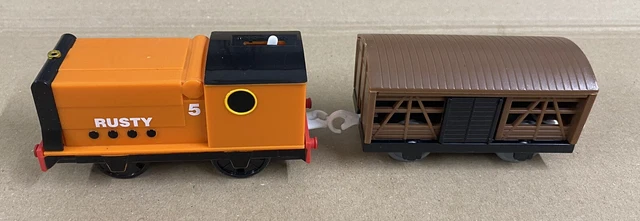 THOMAS THE TANK Engine & Friends Tomy Trackmaster Train - Rusty & Truck ...
