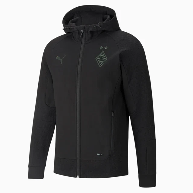Puma BMG Borussia Mönchengladbach Casual Kapuzenjacke Jacke schwarz Gr. S M