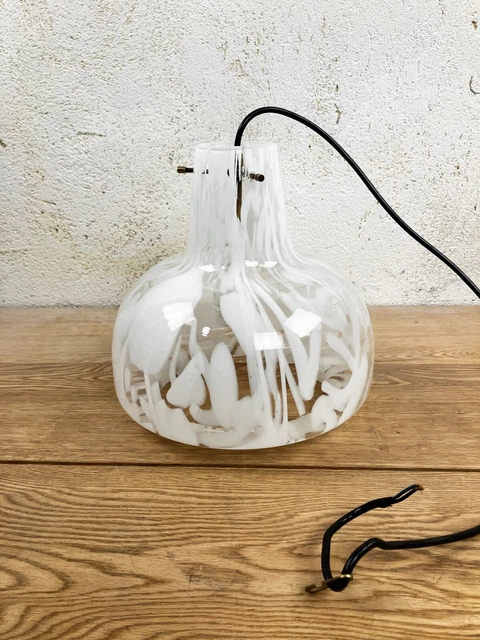LAMPADARIO BOCCIA SFERA VETRO LAVORATO 40CM UNICO VINTAGE