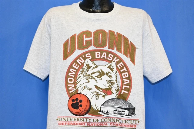 vintage 90s UCONN HUSKIES WOMENS BASKETBALL NCAA CHAMPIONS t-shirt COLLEGE L