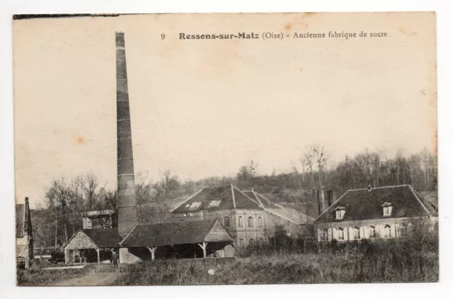 CPA 60 Oise RESONS SUR MATZ Theme Sugar Factory Antique Sugar Factory