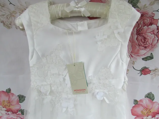 BNWT Ivory Lace KATERINA Bridesmaid Party Occasion Dress 7-8 MONSOON £55
