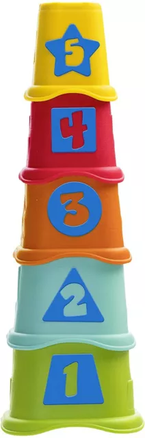 Chicco stacking cubes and shapes multi coloured suitable from 6 months of age