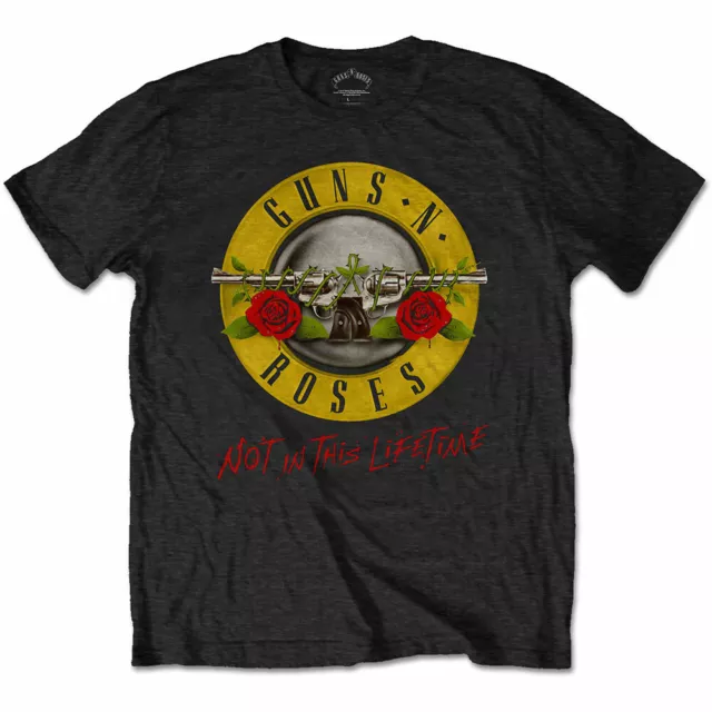 Official Guns N Roses T Shirt Not In This Lifetime Tour Black Classic Rock Tee