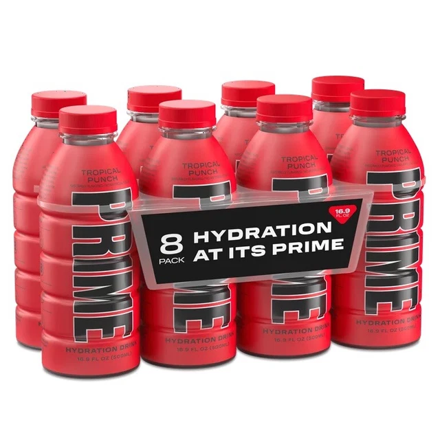 Prime Hydration Drink Paquetes 8 Paquetes | 5x Lima de limón 8 Piezas, 2x Punch tropical 8 Pk