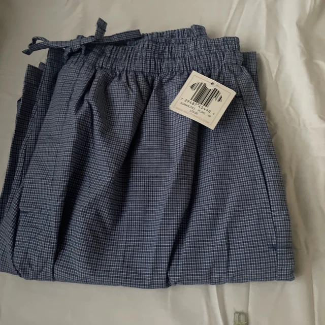 Andrew Scott Men Lounge Pants Comfort Elastic Waist Plaid  Size M