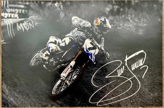 James Bubba Stewart Supercross Motocross Autographed Signed Photo 12"x 18"