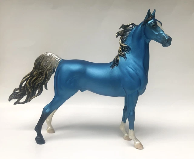 Breyer American Saddlebred Black White Pinto Horse Traditional Stallion Retired