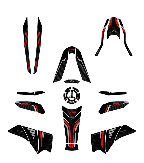 Adesivi 3D compatibili con Benelli TRK 702X Maniglie Passeggero Giallo Fluo