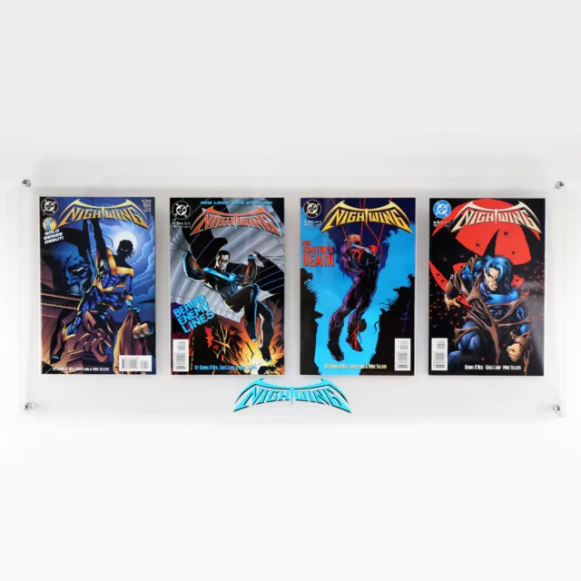 Nightwing Acrylic Wall Mounted Quad Comic Display *Comics Not Included