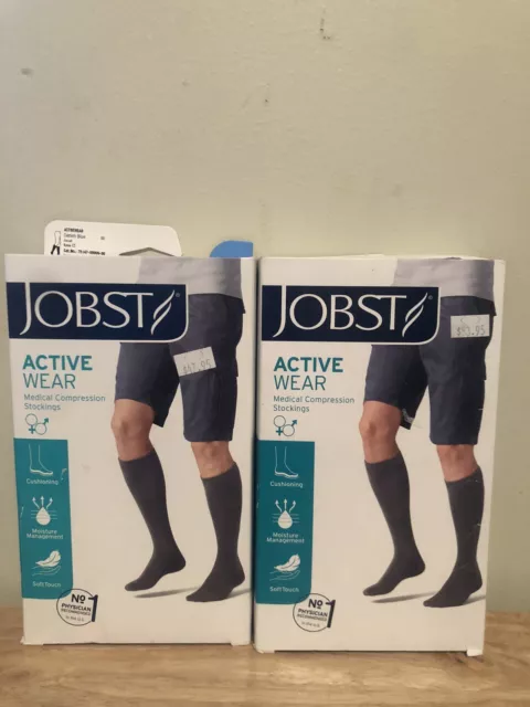 Medias de compresión médica Jobst Activewear 15-20 MMHG - pequeño lote de 2 (Nuevas)