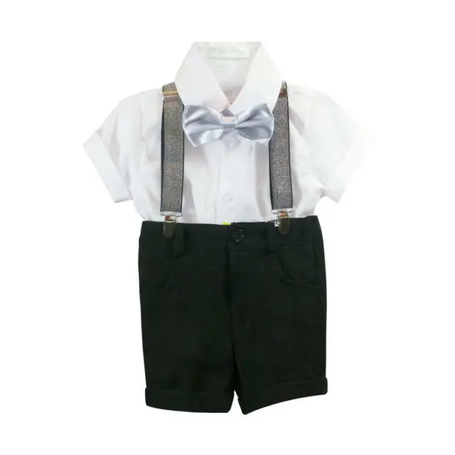 4Pcs Formal Toddler Children Boy Kid Short Suit Outfits size 000-6 Wedding Party