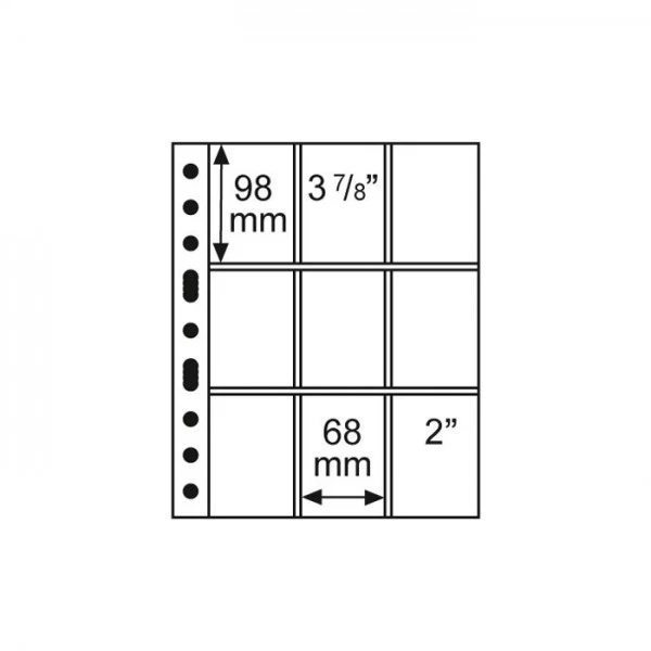 Pochettes Plastique Leuchtturm - 8 Pochettes Format 106x72 Mm - Lot De 5