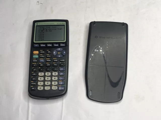 Texas Instruments TI-83 Plus Graphing Calculator With Cover Tested Working