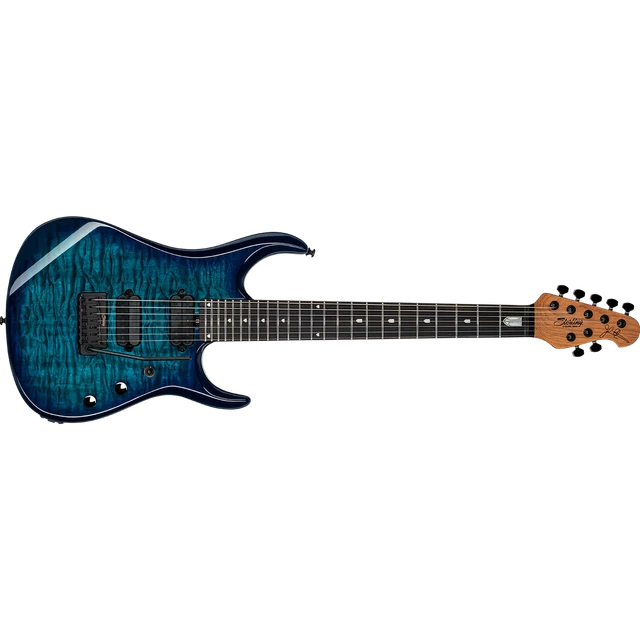 Sterling by Music Man Petrucci JP157 DiMarzio 7-String Guitar, Cerulean Paradise
