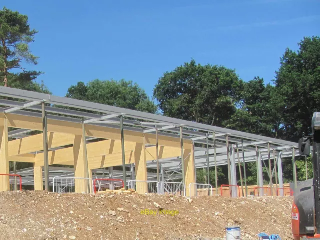 Photo 6x4 Framework of the New Cafe in Wendover Woods - Front View When f c2018