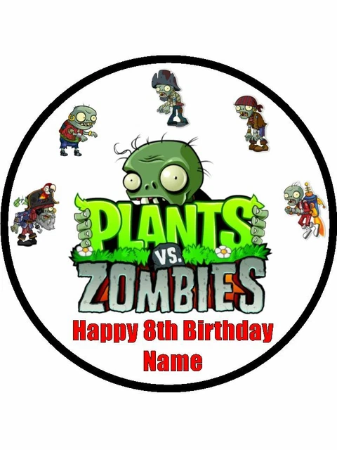 PLANTS VS ZOMBIES Edible Wafer Cake & Cupcake Toppers – Birthday ...