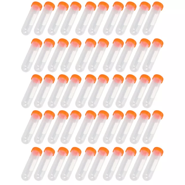 50 Pcs 10 Ml Tube à Centrifuger En Plastique Tubes à Centrifuger Coniques De