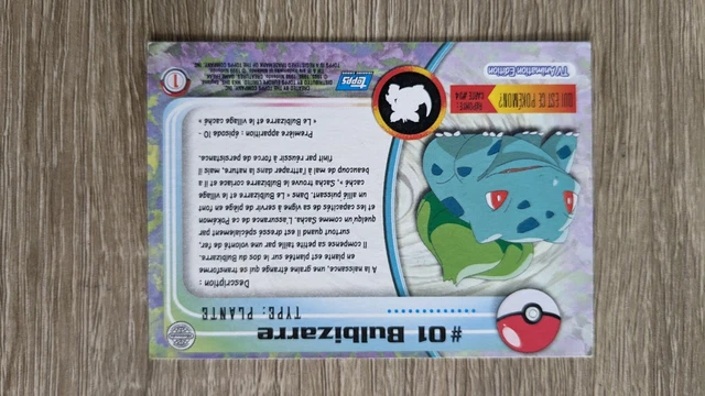 CARTE POKÉMON : #01 Bulbizarre FR - Topps / Tv Animation EUR 3,00 ...