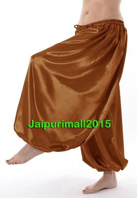 Aladdin Boho Raso Ventre Danza Abbigliamento Harem ALADDIN Pantaloni Hippie Genio Pista 