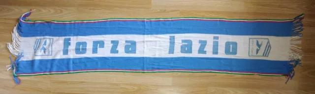 Very Old Rare Vintage Forza SS Lazio FC Football Scarf Bufanda Sciarpa