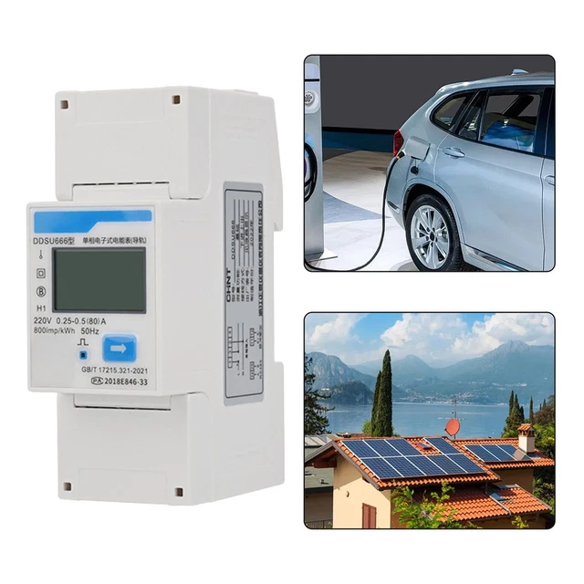 DDSU666 SMART ENERGY Meter Single Phase RS485 for Solar PV and EV ...