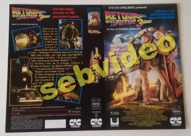 Jaquette Vhs - Cic Video  - Retour Vers Le Futur 3 (1990) - Occasion **