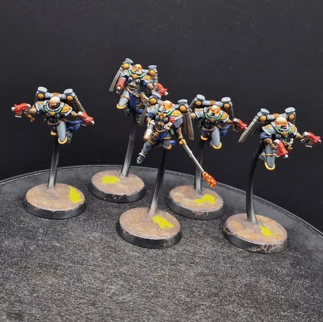 Gut bemalt Warhammer 40k Sisters of Battle Seraphim Squad ×5 F4 Spiele Workshop