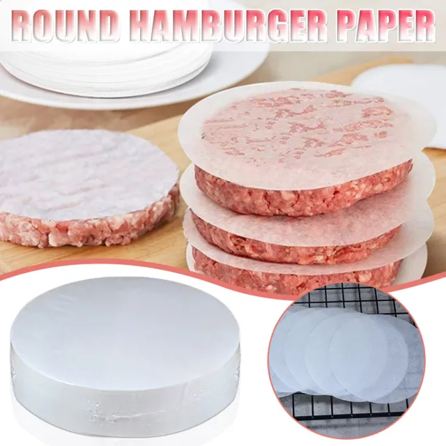 100Pcs Non-Stick Burger Press Aluminum Hamburger Maker Patty Mold DIY Oil Paper