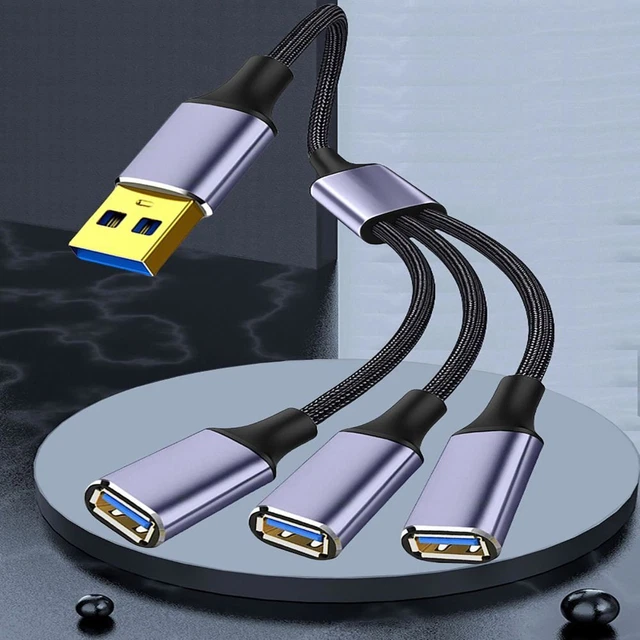 CONVERTER 3 IN 1 Splitter Data Transfer OTG Adapter Extension Cable EUR