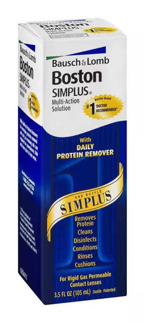 B&L Boston SIMPLUS MultiAction Solution Protein Remover 3.5oz ^