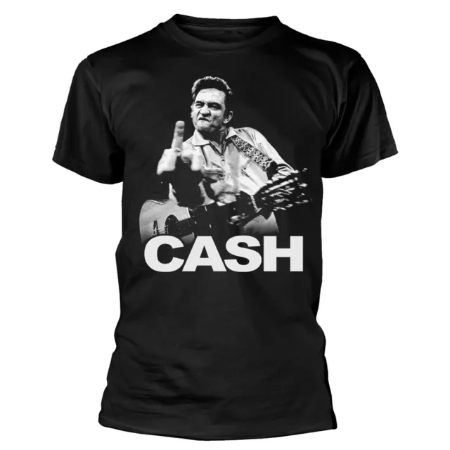 Johnny Cash Finger Black T-Shirt NEW OFFICIAL