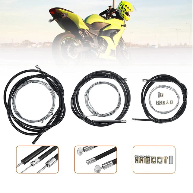 Universal Motorcycle Cable Set Clutch Cable+Brake Cable+Throttle Cable Durable